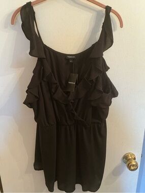 torrid Black Ruffle Camisole Tank Top
